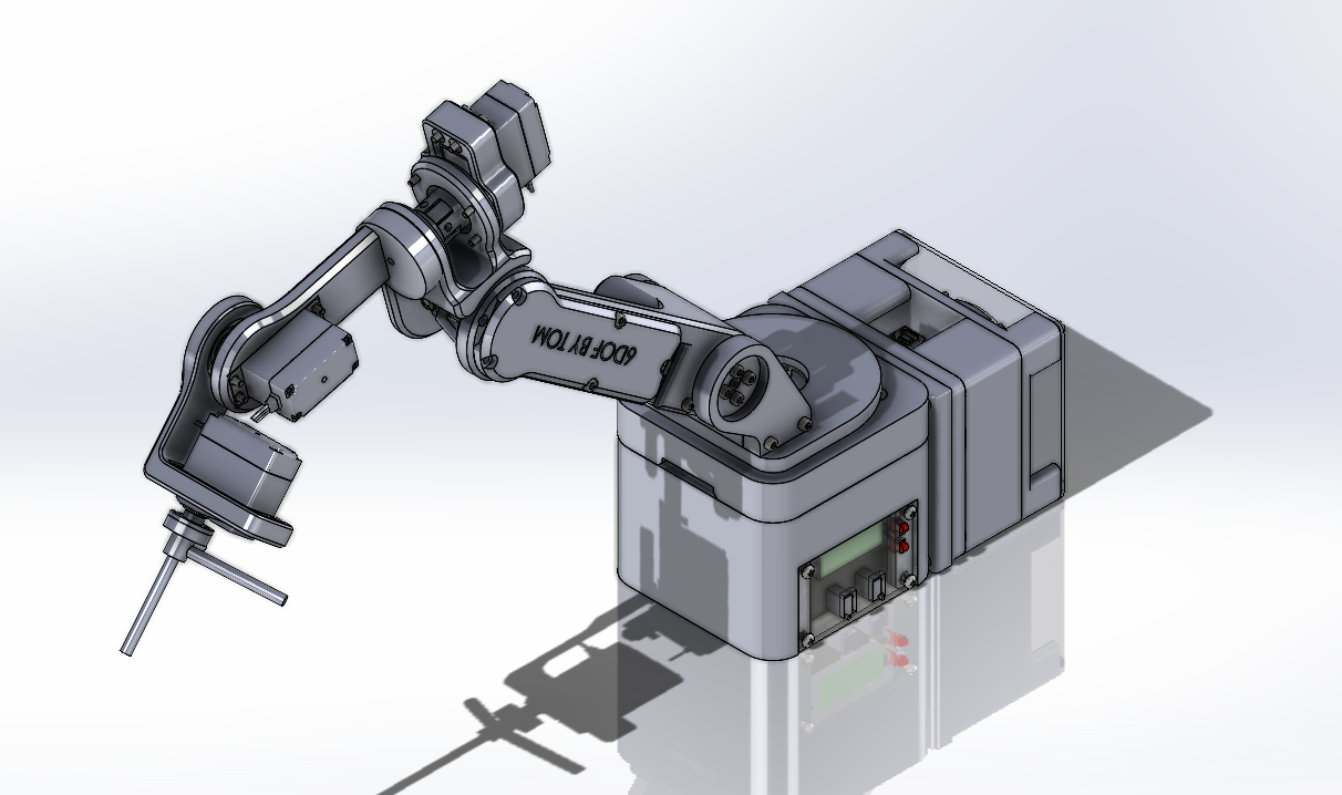 Bản vẽ CAD của cánh tay và đế
